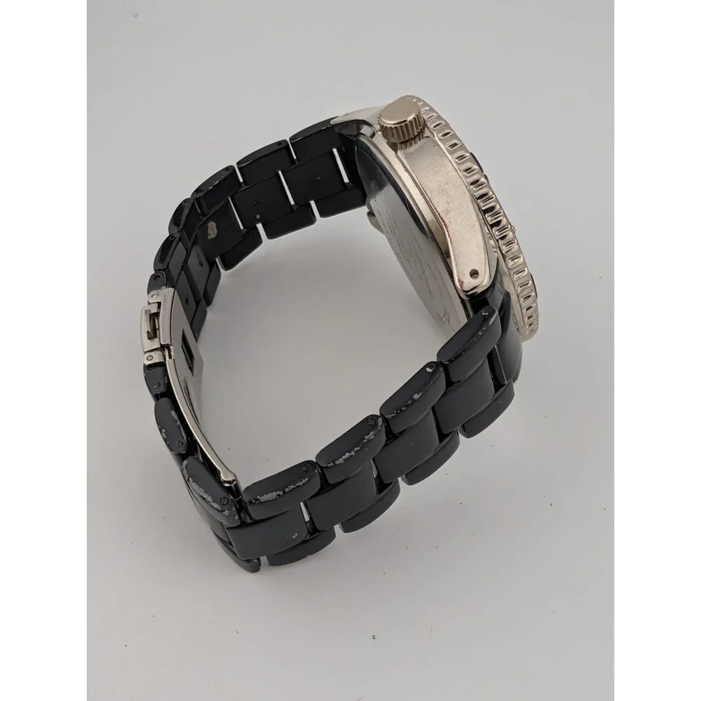 Merona Watch‎ Men 43mm Silver Case Black 7